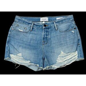 Frame Sz 26 Jean Shorts Le Cutoff Fullerrah blue denim distressed